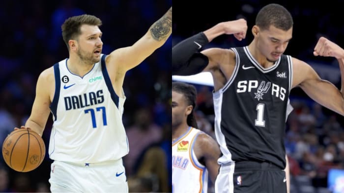 Luka Doncic and Victor Wembanyama are two of the most hyped European prospects ever, and now they'll face each other to begin the NBA's 2023-24 season.